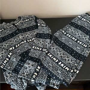 SKIMS Black and White Patterned Pajama Set